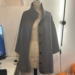 Small gray Ann Taylor poncho jacket